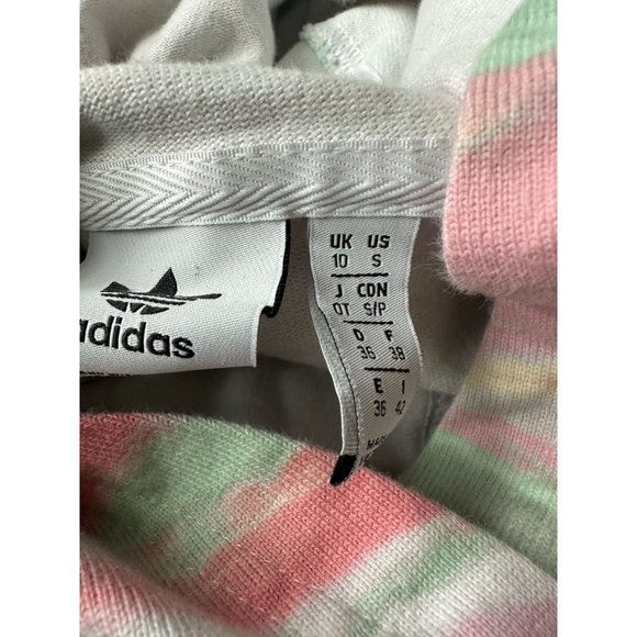ADIDAS Womens Multicolor Swirl Crop Hoodie Sweatshirt Sz S - Picture 3 of 5